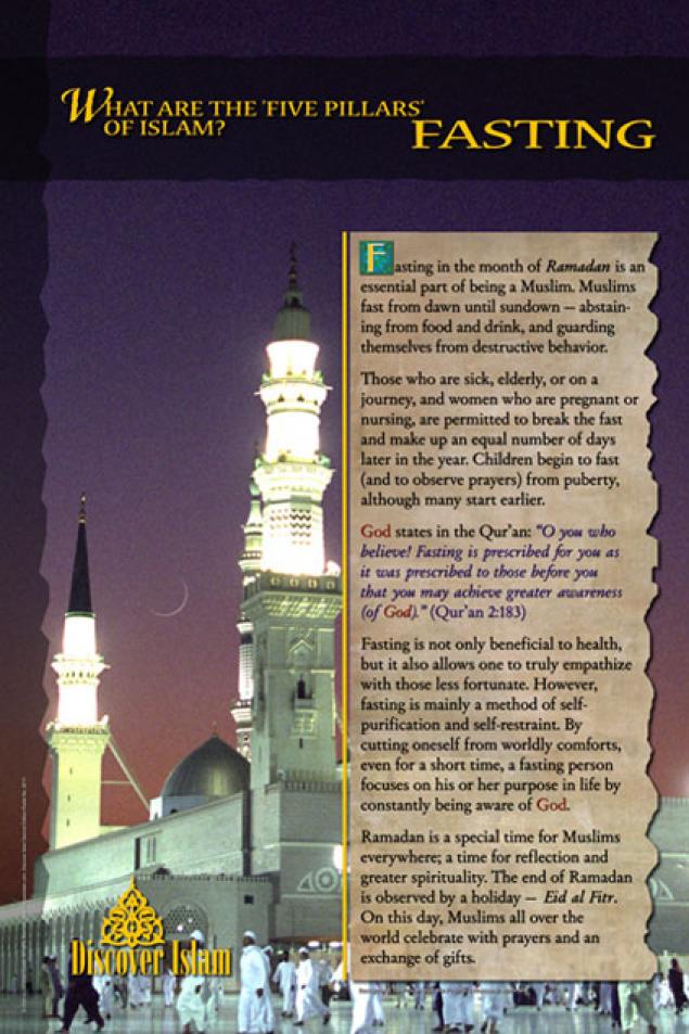 islamic-poster-What are the five pillars of Islam? Fasting